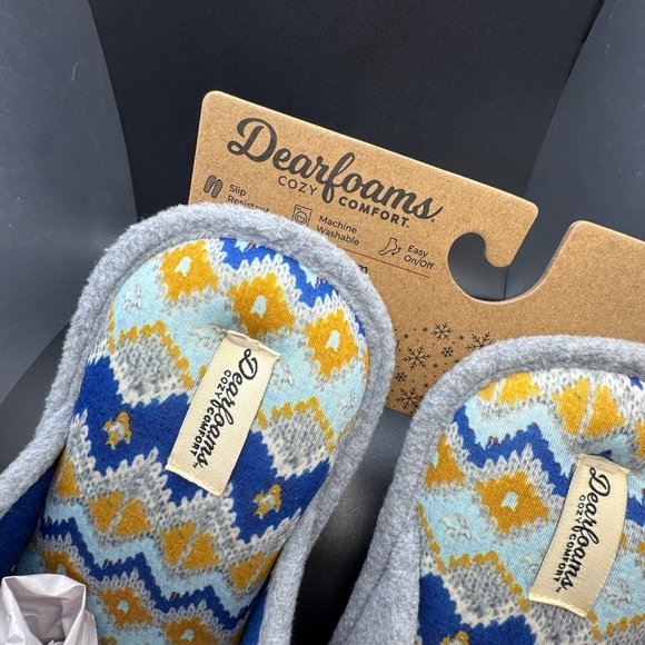 NWT Gray and Blue Mens ‘It’s Lit’ Slippers Size XL(13-14) - Picture 6 of 9